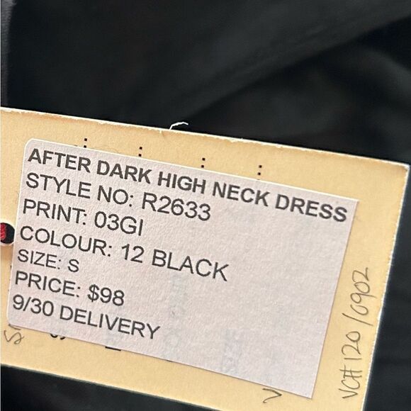 Anthropologie Raga After Dark High Neck black Glitter Mini Dress Size Small NEW - Picture 12 of 12